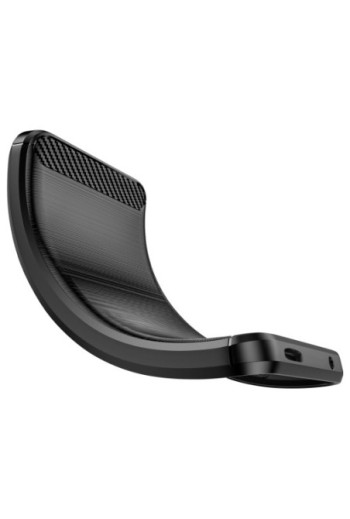 Custodia in silicone Realme 14T Carbonio con texture spazzolata - Nero