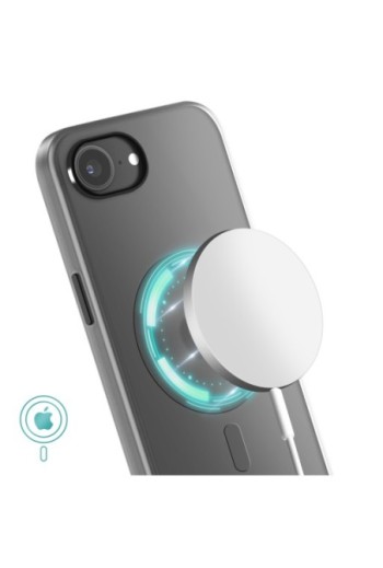 Cover MagSafe iPhone 16e antiurto e traslucida – Bordi neri