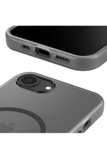 Cover MagSafe iPhone 16e antiurto e traslucida – Bordi neri