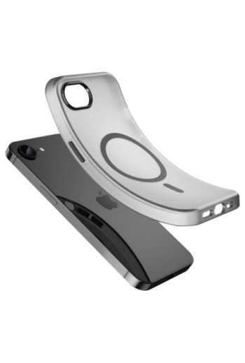 Cover MagSafe iPhone 16e antiurto e traslucida – Bordi neri