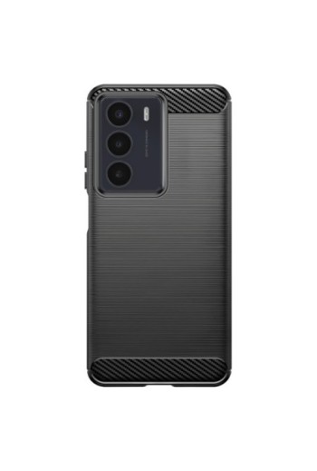 Cover in carbonio Realme C75 / C71 effetto spazzolato – Nero