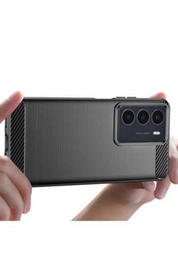 Cover in carbonio Realme C75 / C71 effetto spazzolato – Nero