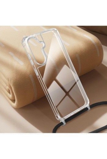 Custodia con Cordino Samsung Galaxy A56 e A36 Silicone Antiurto - Trasparente