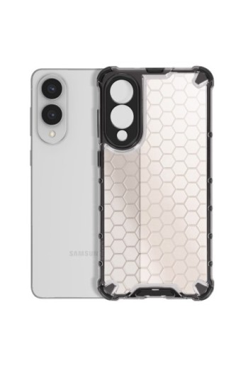 Custodia Antiurto Samsung S25 Edge Angoli Rinforzati - Nero Traslucido
