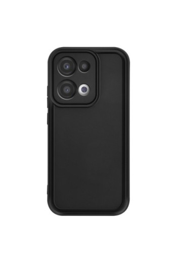 Custodia in Silicone Antiscivolo Nera con Fotocamera Protetta per Oppo Reno 13