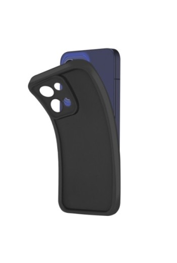 Custodia in Silicone Antiscivolo Nera con Fotocamera Protetta per Oppo Reno 13