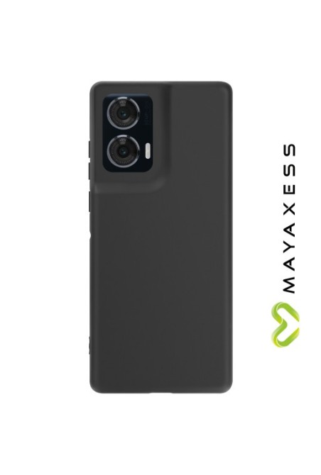 Cover Motorola Edge 50 Fusion Silicone flessibile Nero Mayaxess