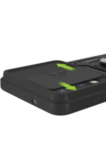 Custodia Antishock Samsung Galaxy S25 Edge Anello Magnetico Mayaxess Nero