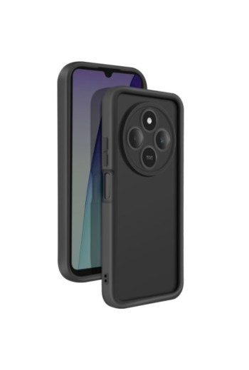 Custodia Soft Touch Xiaomi Redmi 14C Silicone Nero con Bordi Rialzati
