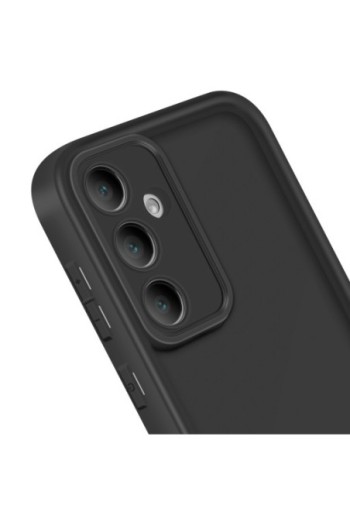 Custodia Soft Touch Samsung Galaxy S24 FE Silicone Nero con Bordi Rialzati