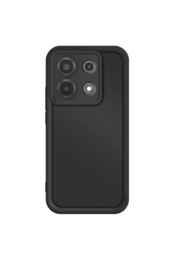 Custodia Soft Touch Xiaomi Redmi Note 13 Pro Silicone Nero con Bordi Rialzati