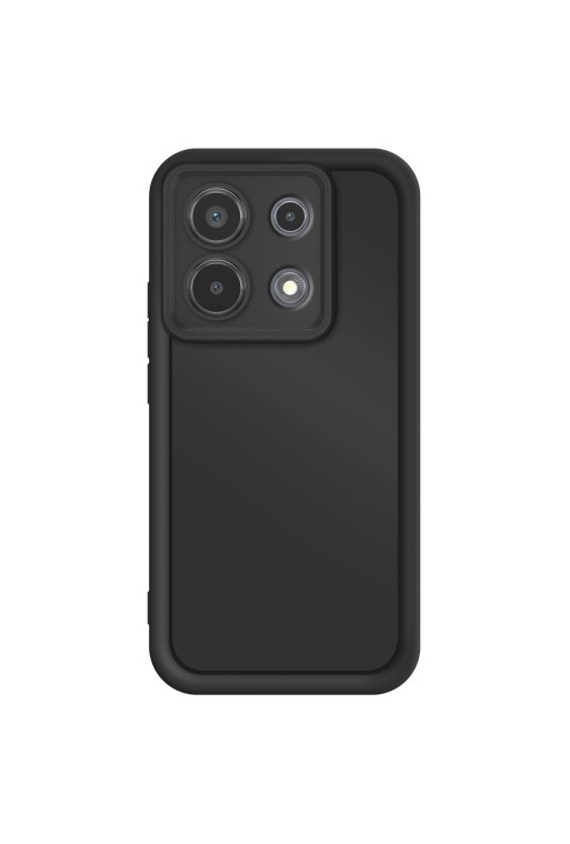 Custodia Soft Touch Xiaomi Redmi Note 13 Pro Silicone Nero con Bordi Rialzati