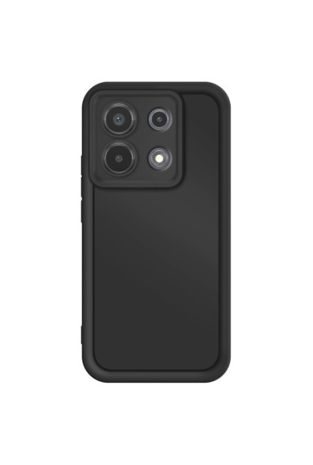 Custodia Soft Touch Xiaomi Redmi Note 13 Pro Silicone Nero con Bordi Rialzati