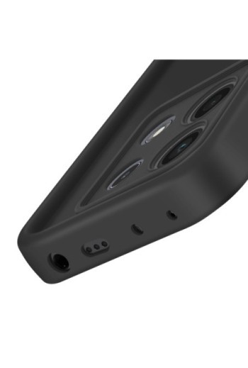 Custodia Soft Touch Xiaomi Redmi Note 13 Pro Silicone Nero con Bordi Rialzati