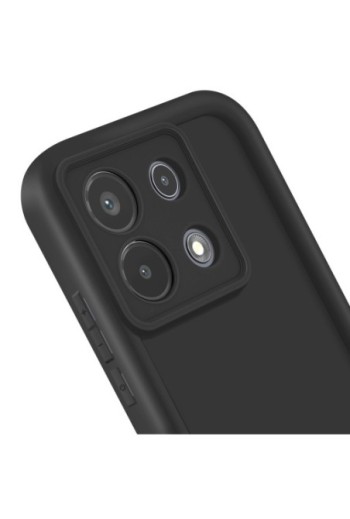 Custodia Soft Touch Xiaomi Redmi Note 13 Pro Silicone Nero con Bordi Rialzati