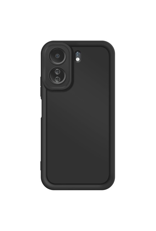 Custodia Soft Touch Xiaomi Redmi 13C Silicone Nero con Bordi Rialzati