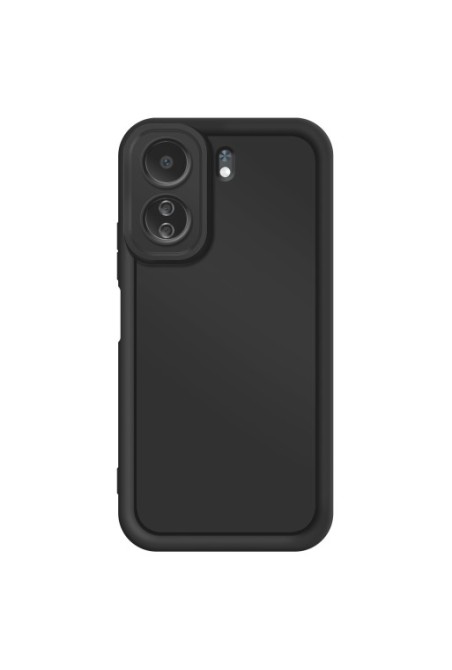 Custodia Soft Touch Xiaomi Redmi 13C Silicone Nero con Bordi Rialzati