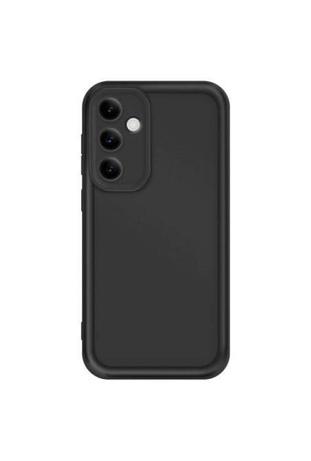 Custodia Soft Touch Samsung Galaxy S23 FE Silicone Nero con Bordi Rialzati