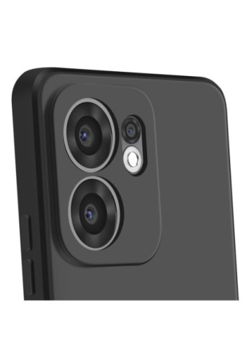 Custodia Silicone Opaco Nero per Oppo Reno 13 F e 13 FS