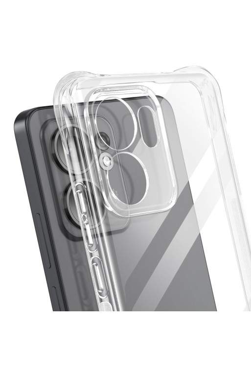 Custodia Antiurto con Angoli Rinforzati Trasparente per Oppo Reno 13 F e 13 FS