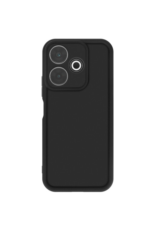 Custodia Silicone Morbido Nero con Bordi Rialzati per Xiaomi Redmi 13 4G e 5G