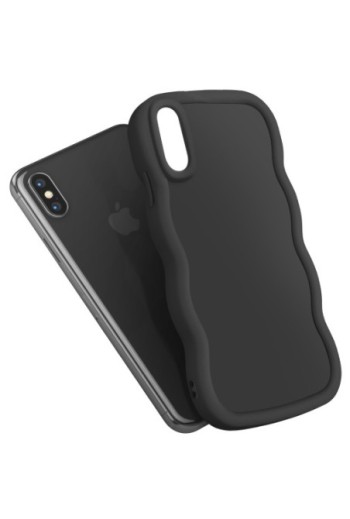 Custodia Antiurto in Silicone serie Candy Nera per iPhone X e XS