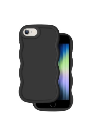 Custodia Antiurto in Silicone serie Candy Nera per iPhone 8 7 SE 2022 e SE 2020