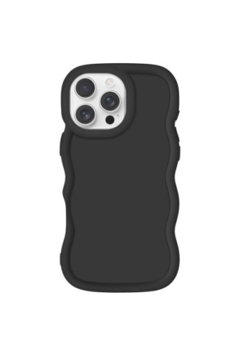 Custodia Antiurto in Silicone serie Candy Nera per iPhone 16 Pro Max