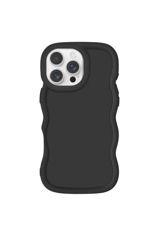 Custodia Antiurto in Silicone serie Candy Nera per iPhone 16 Pro Max