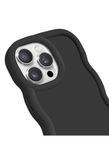 Custodia Antiurto in Silicone serie Candy Nera per iPhone 16 Pro Max