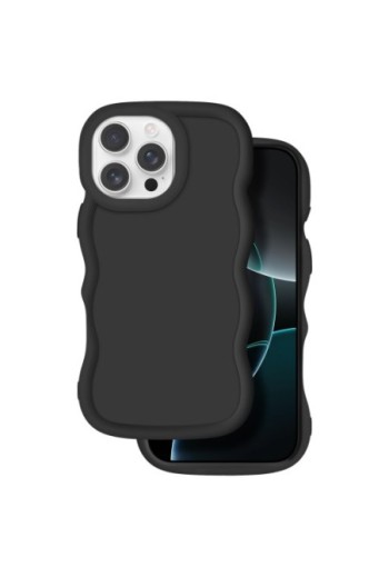 Custodia Antiurto in Silicone serie Candy Nera per iPhone 16 Pro Max