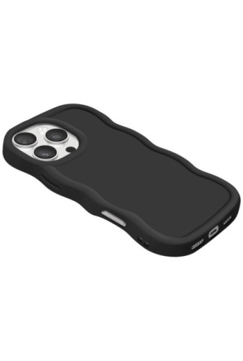 Custodia Antiurto in Silicone serie Candy Nera per iPhone 16 Pro Max