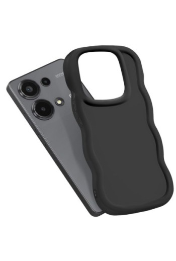 Custodia in silicone antiurto serie Candy Nero per Xiaomi Redmi Note 13 Pro e Poco M6 Pro 4G