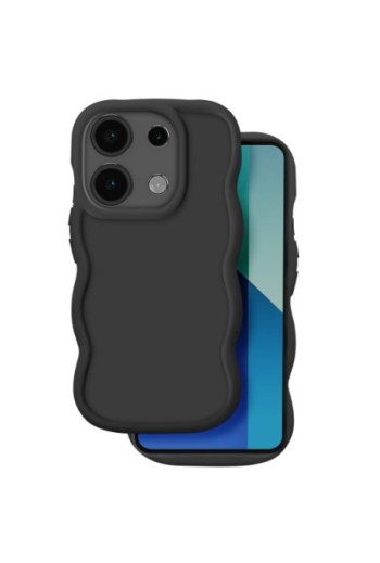 Custodia in silicone antiurto serie Candy Nero per Xiaomi Redmi Note 13 4G