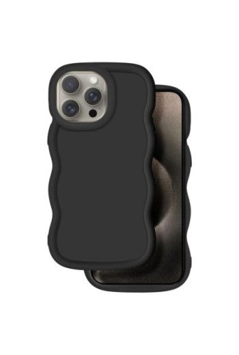 Custodia Antiurto in Silicone serie Candy Nera per iPhone 15 Pro Max