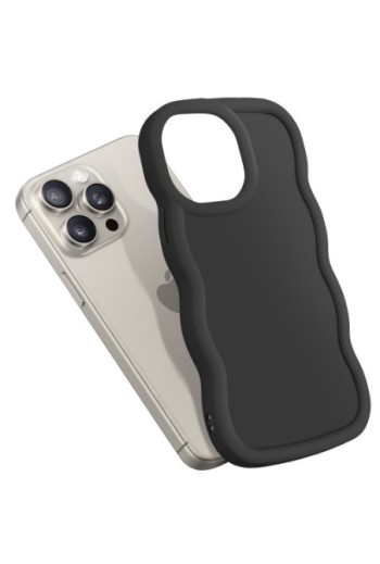 Custodia Antiurto in Silicone serie Candy Nera per iPhone 15 Pro Max