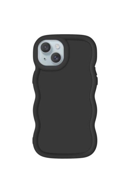 Custodia Antiurto in Silicone serie Candy Nera per iPhone 15