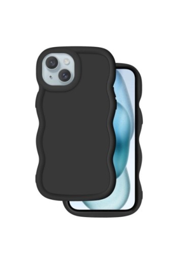 Custodia Antiurto in Silicone serie Candy Nera per iPhone 15