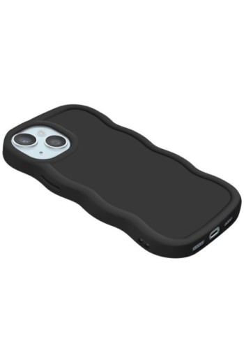 Custodia Antiurto in Silicone serie Candy Nera per iPhone 15