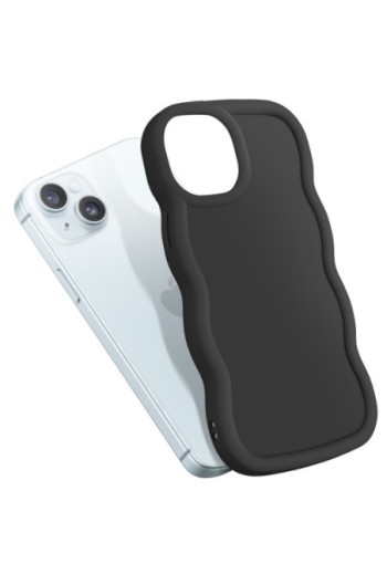 Custodia Antiurto in Silicone serie Candy Nera per iPhone 15