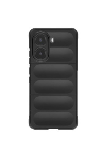 Custodia Xiaomi Poco X7 Pro antiurto testurizzata rilievo silicone Nero
