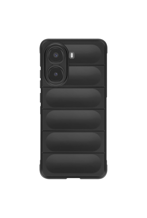 Custodia Xiaomi Poco X7 Pro antiurto testurizzata rilievo silicone Nero