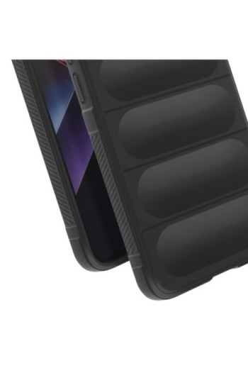 Custodia Xiaomi Poco X7 Pro antiurto testurizzata rilievo silicone Nero