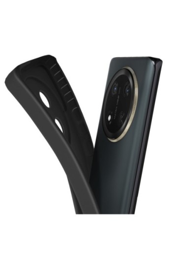 Custodia in Silicone Honor Magic 7 Lite con Fotocamera Protetta Nero