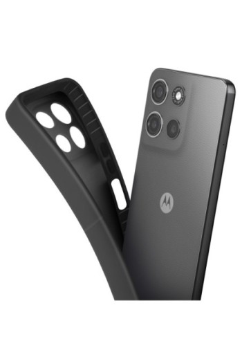 Cover in silicone opaco nero per Motorola Moto G15 e Moto G15 Power