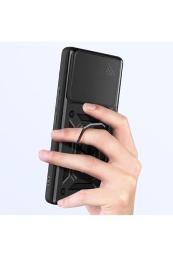 Cover Antiurto Xiaomi Redmi Note 14 4G Anello Magnetico Mayaxess Nera