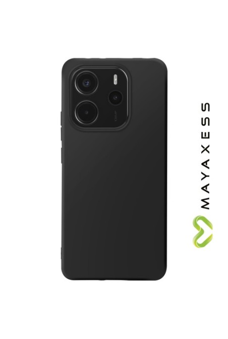 Cover Silicone Xiaomi Redmi Note 14 4G Morbida Sottile Nera Mayaxess