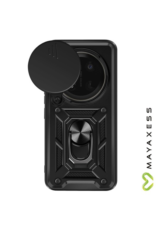 Cover Antiurto Honor Magic 7 Lite Anello Magnetico Mayaxess Nera