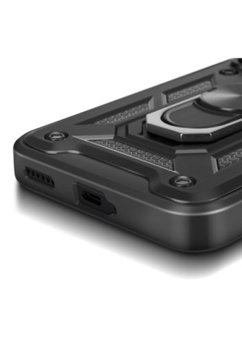 Cover Antiurto Honor Magic 7 Lite Anello Magnetico Mayaxess Nera