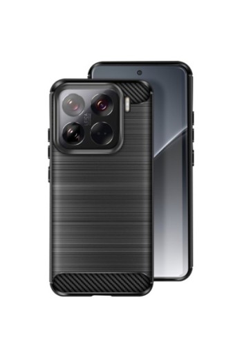 Custodia in carbonio flessibile nera per Xiaomi 15 Pro